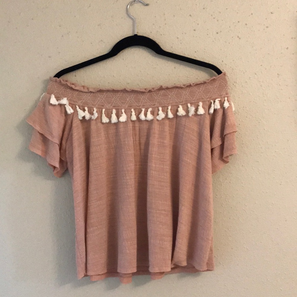 off the shoulder ruffle top